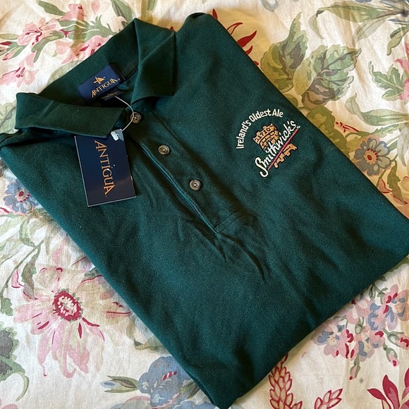 ASHWORTH sz Large Relaxed-Fit Embroidered "Ireland's Oldest Ale Smithwick's" NEW - Picture 4 of 16